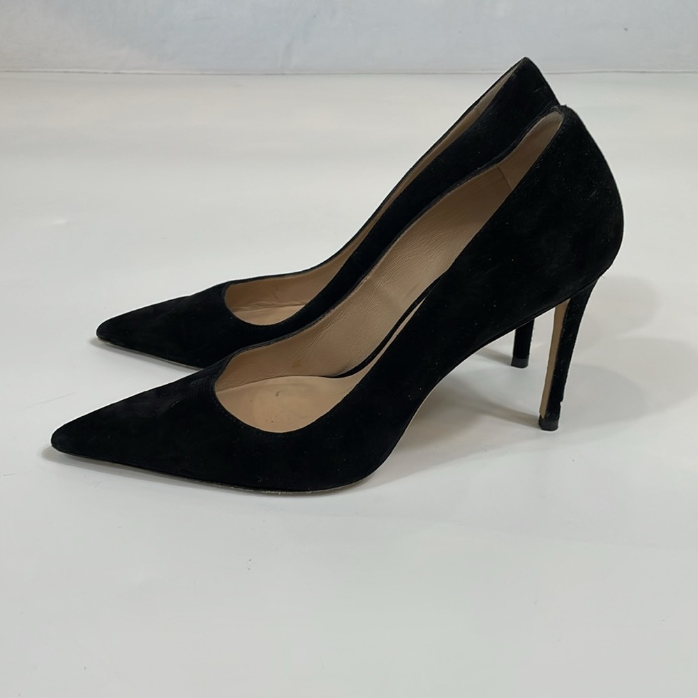 Stuart Weitzman Black Suede Stiletto Pumps Size 8.5 - Picture 6 of 12